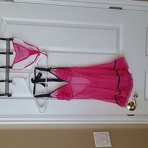 Shear hot pink baby doll